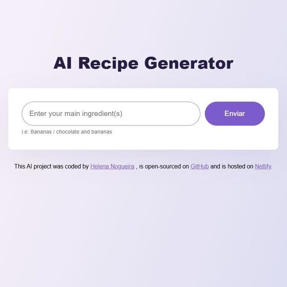 Recipe Generator project